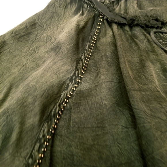 {S} Zadig & Voltaire Theresa Blouse In Army Green - Picture 8 of 14